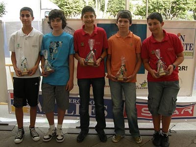 Podium Sub 14 PonteXadrez 2011