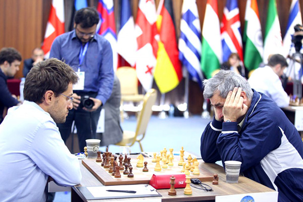 Levon Aronian con Vassily Ivanchuk