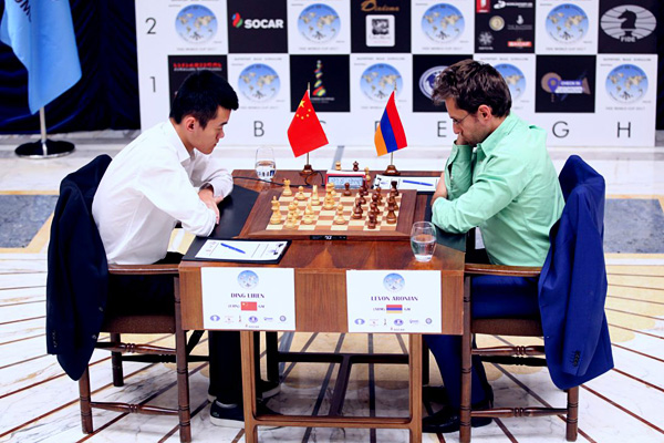 Ding Liren vs Levon Aronian. Segunda partida de la final 