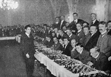 Simultáneas de Capablanca en octubre de 1911