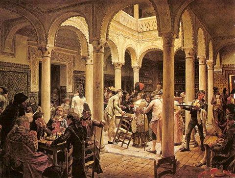 El Café. Pintado por José Jiménez Aranda (1837 - 1903) 