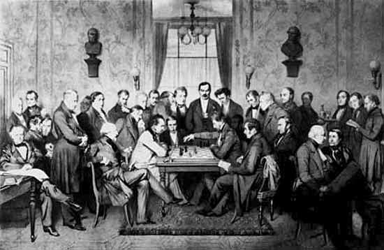 Encuentro Staunton vs. Saint-Amant. 16.12.1843