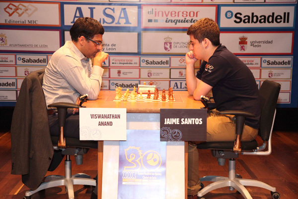 Anand derrota a Santos en la segunda semifinal del Magistral de León