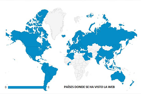 Países donde se ha visto la Web La Roda
