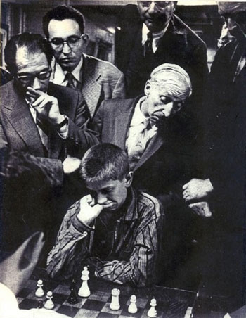 1957 Bobby Fischer en el Marshall Chess Club Nueva York