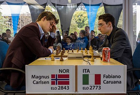 Carlsen y Caruana 