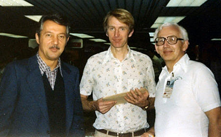 Gligoric en 1978 en la Olimpiada de Buenos Aires, con Fridrik Olafsson y Arpad Elo 