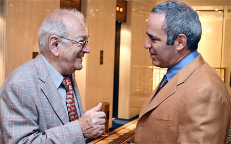 Korchnoi y Kasparov en Zurich 2004