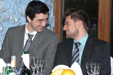 Kramnik y Aronian en la inauguración