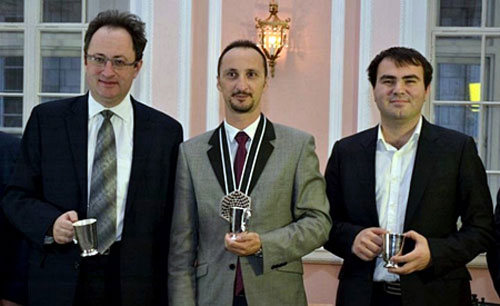Los tres ganadores, Gelfand, Topalov y Mamedyarov 