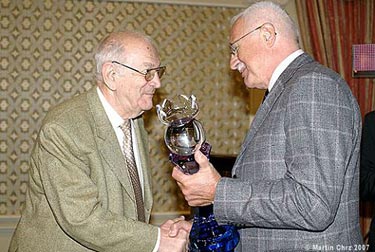 Viktor Korchnoi con Vaclav Klaus